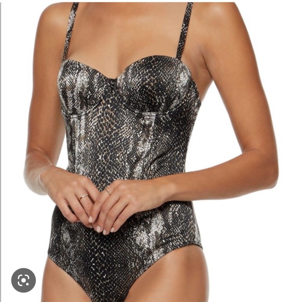 Fleur du Mail snake print bodysuit (S)